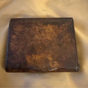 Vintage Brown wood snuff box